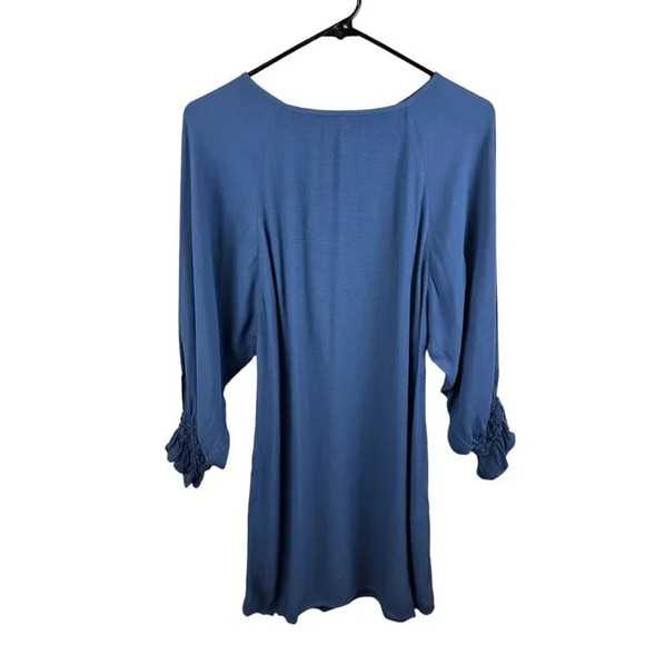 Maje Dress Blue Realiste Crape Shift Dress Size Small - Picture 10 of 16